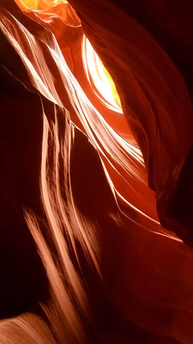 A glimpse of light from Antelope Canyon